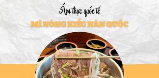 Bữa trưa quốc tế với món mì nóng Hàn Quốc