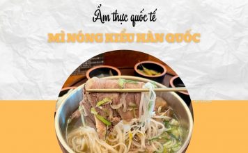 Bữa trưa quốc tế với món mì nóng Hàn Quốc