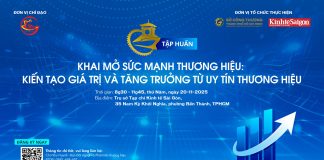 Mời tham gia buổi tập huấn ‘Khai mở sức mạnh thương hiệu: Kiến tạo giá trị và tăng trưởng từ uy tín thương hiệu’