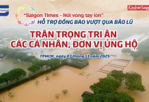 ‘Saigon Times – Nối vòng tay lớn’ tri ân những tấm lòng sẻ chia hướng về vùng lũ