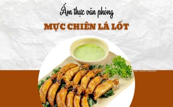 Bữa trưa văn phòng giòn rụm với mực chiên lá lốt
