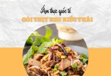 Bữa trưa quốc tế với món gỏi thịt heo nướng kiểu Thái