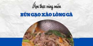 Thử vị bún gạo xào lòng gà cho bữa trưa đầu tuần