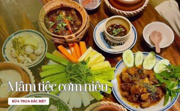 Mâm cơm niêu đậm đà vị mặn, thanh lành vị rau