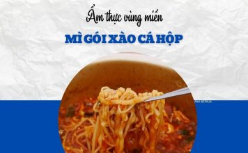 Bữa trưa giữa tuần thử món mì gói xào cá hộp