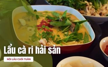 Nồi lẩu cà ri hải sản cuối tuần đậm đà vị biển