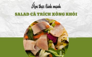 Bữa trưa lành mạnh với salad cá trích xông khói