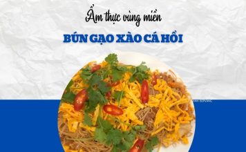 Bún gạo xào cá hồi: Món xào nhẹ bụng, đổi vị từ hải sản