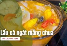 Chọn lẩu cá ngát nấu măng chua cho bữa trưa cuối tuần