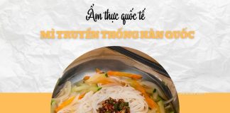 Bữa trưa quốc tế với món mì truyền thống Hàn Quốc